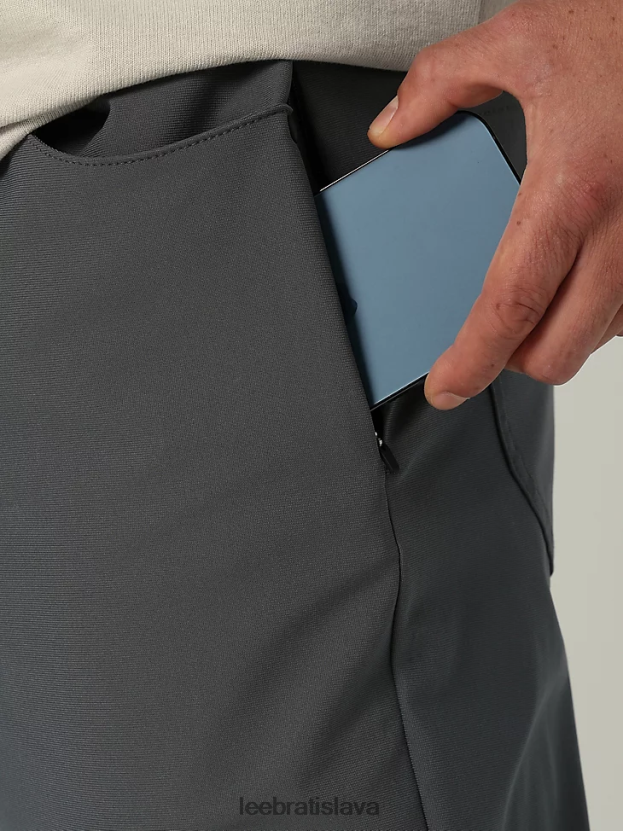 Lee oblečenie HL0J0R730 kovovo šedá muži h.d. maverick uvoľnené zúžené nohavice