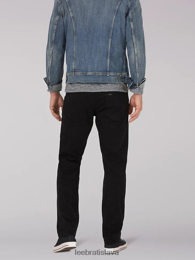 Lee oblečenie HL0J0R732 union-alls black muži Extreme motion mvp keprové nohavice rovného strihu