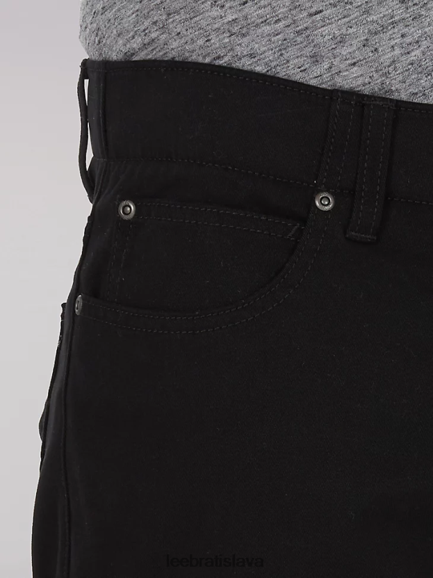 Lee oblečenie HL0J0R732 union-alls black muži Extreme motion mvp keprové nohavice rovného strihu