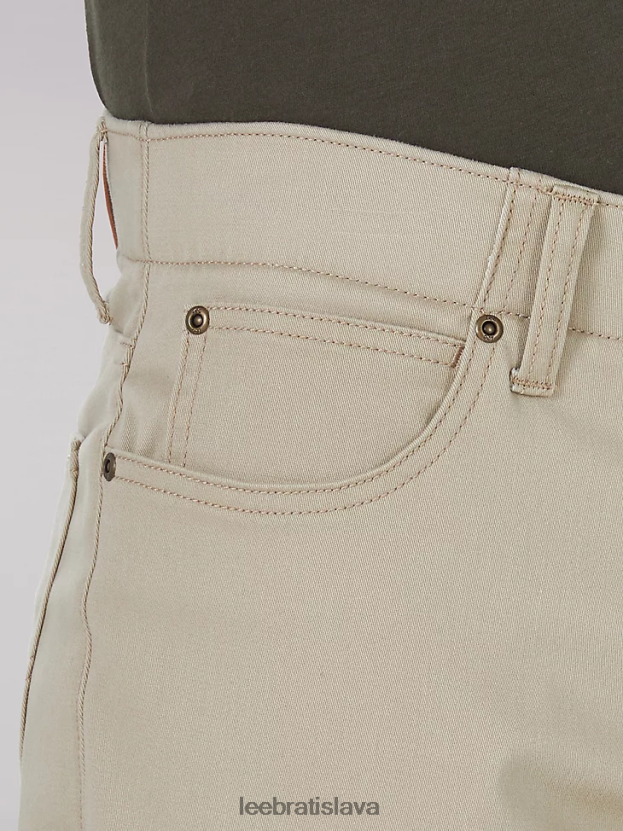 Lee oblečenie HL0J0R733 kc khaki muži Extreme motion mvp keprové nohavice rovného strihu