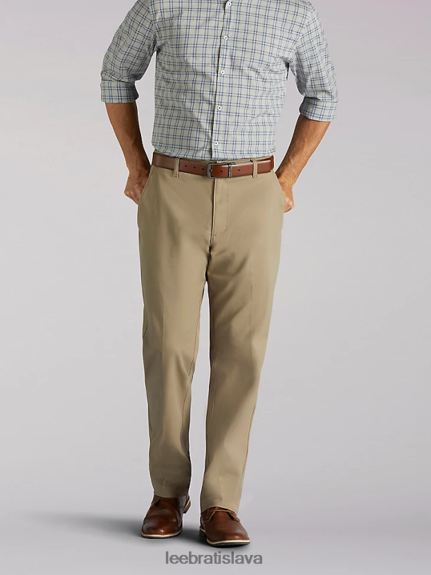 Lee oblečenie HL0J0R735 kaki muži nohavice uvoľneného strihu extrémneho pohybu