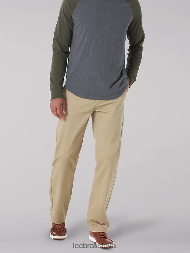 Lee oblečenie HL0J0R742 kc khaki muži Extreme motion mvp rovné predné nohavice