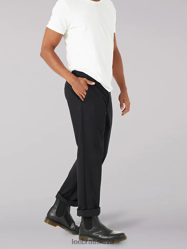 Lee oblečenie HL0J0R745 union-alls black muži Extreme motion mvp rovné predné nohavice