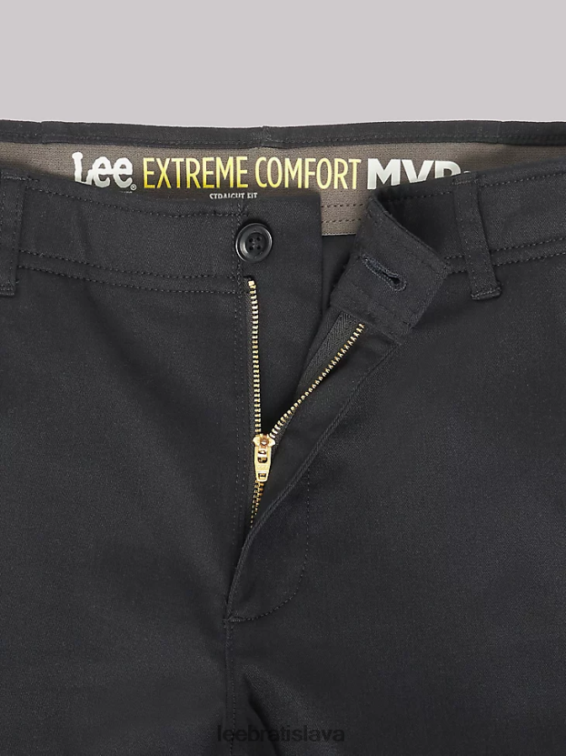 Lee oblečenie HL0J0R745 union-alls black muži Extreme motion mvp rovné predné nohavice