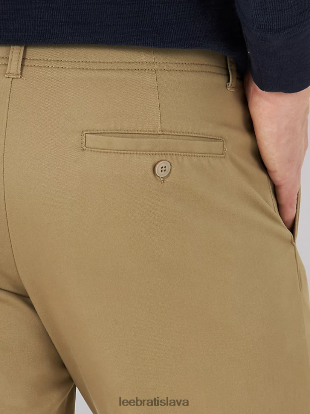 Lee oblečenie HL0J0R756 oscar khaki muži extrémny pohyb mvp uvoľnený strih ploché predné nohavice