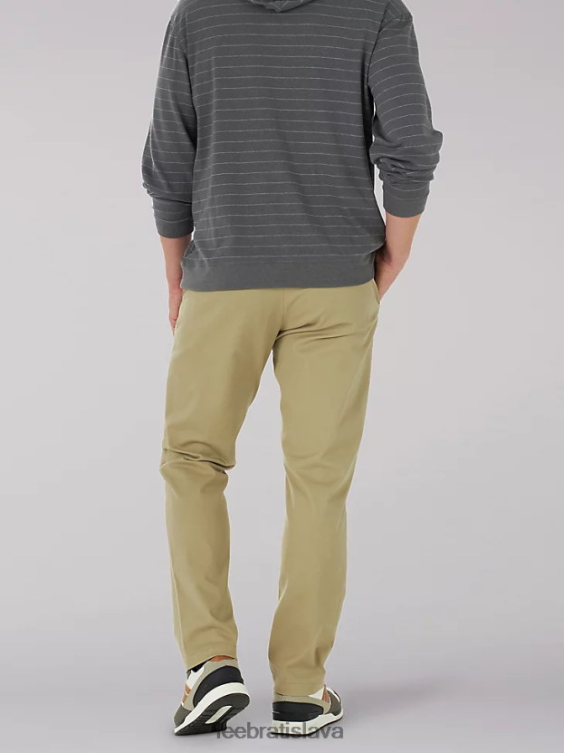 Lee oblečenie HL0J0R758 kc khaki muži extrémny pohyb mvp uvoľnený strih ploché predné nohavice