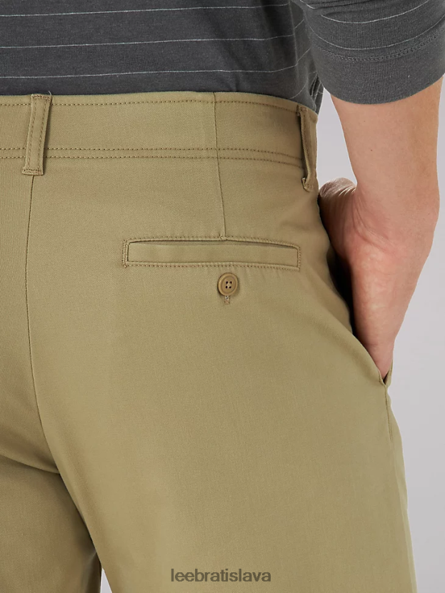 Lee oblečenie HL0J0R758 kc khaki muži extrémny pohyb mvp uvoľnený strih ploché predné nohavice