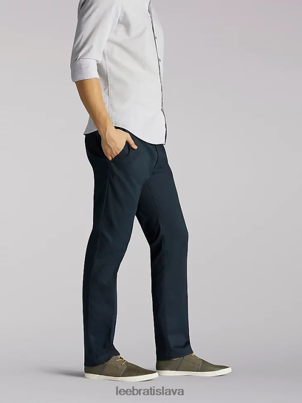 Lee oblečenie HL0J0R761 námorníctvo muži Extreme motion slim fit khaki nohavice