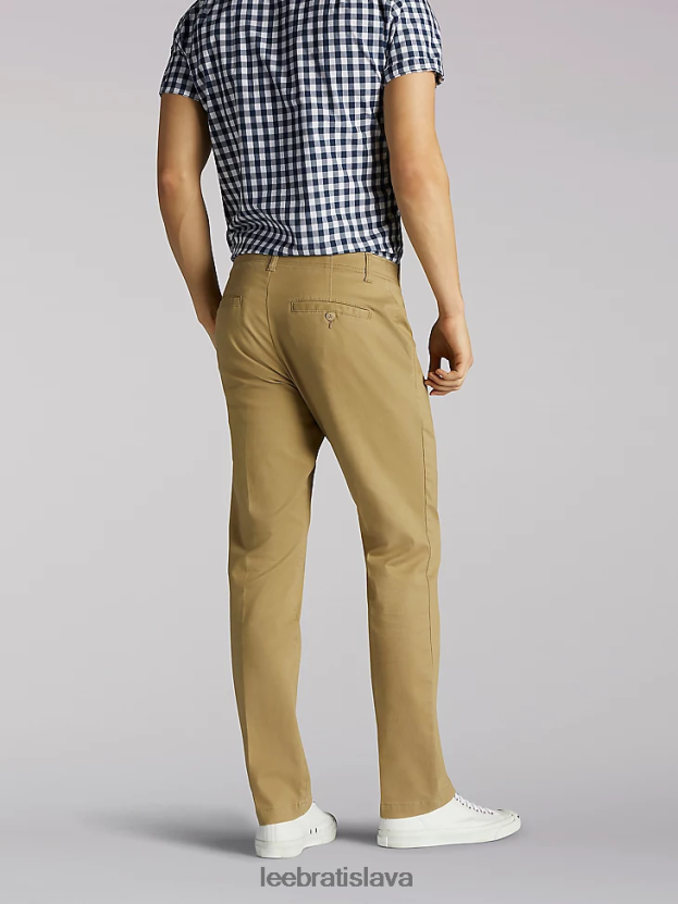 Lee oblečenie HL0J0R762 taupe muži Extreme motion slim fit khaki nohavice