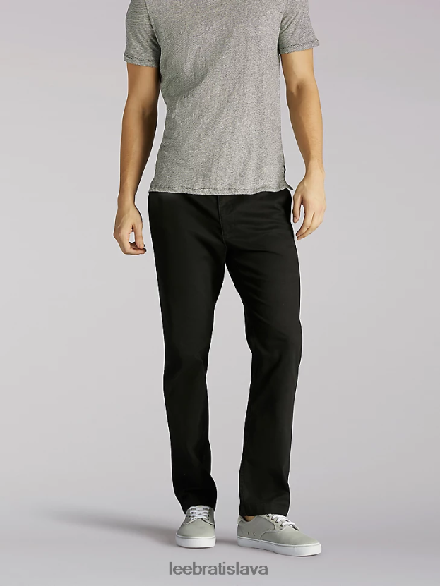 Lee oblečenie HL0J0R763 čierna muži Extreme motion slim fit khaki nohavice