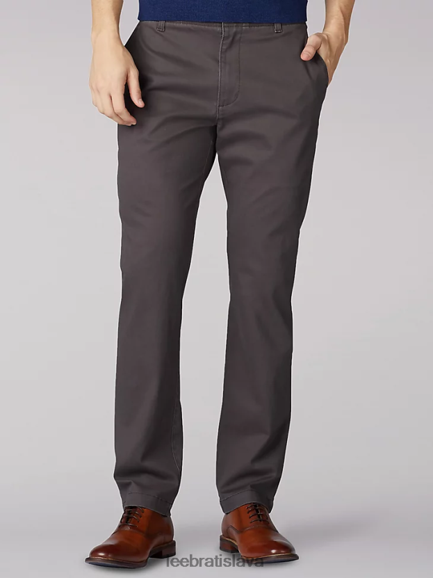 Lee oblečenie HL0J0R764 tmavošedý muži Extreme motion slim fit khaki nohavice