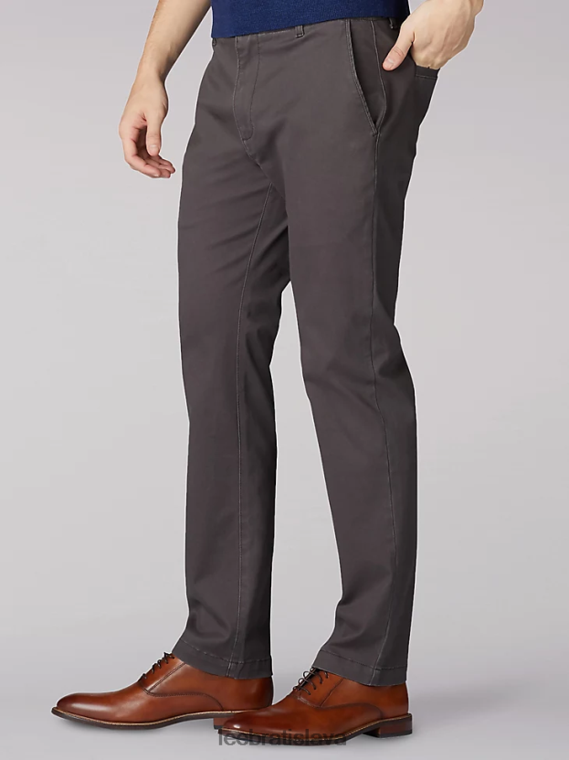 Lee oblečenie HL0J0R764 tmavošedý muži Extreme motion slim fit khaki nohavice