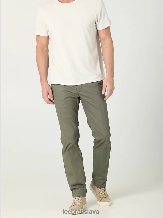 Lee oblečenie HL0J0R765 tlmená oliva muži Extreme motion slim fit khaki nohavice