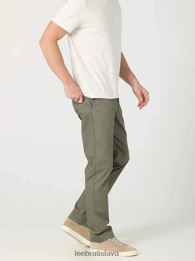 Lee oblečenie HL0J0R765 tlmená oliva muži Extreme motion slim fit khaki nohavice