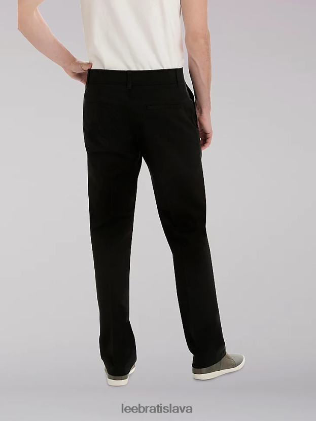 Lee oblečenie HL0J0R767 čierna muži khaki nohavice s extrémnym pohybom (veľké a vysoké)