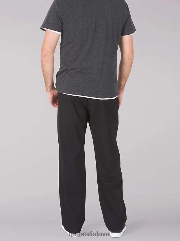 Lee oblečenie HL0J0R774 čierna muži nohavice s extrémnym pohybom mvp rovného strihu (veľké a vysoké)