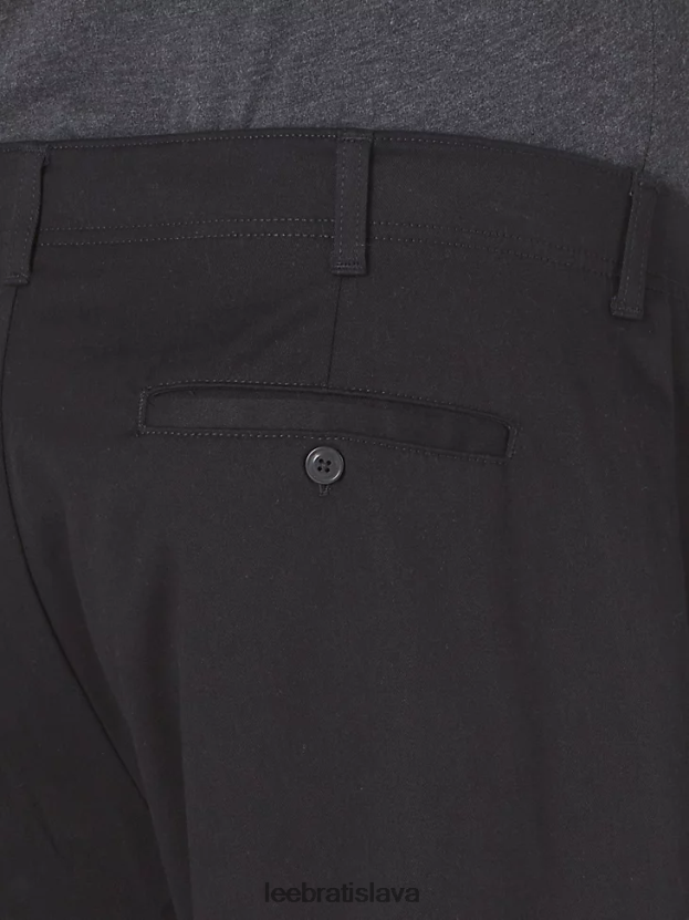Lee oblečenie HL0J0R774 čierna muži nohavice s extrémnym pohybom mvp rovného strihu (veľké a vysoké)