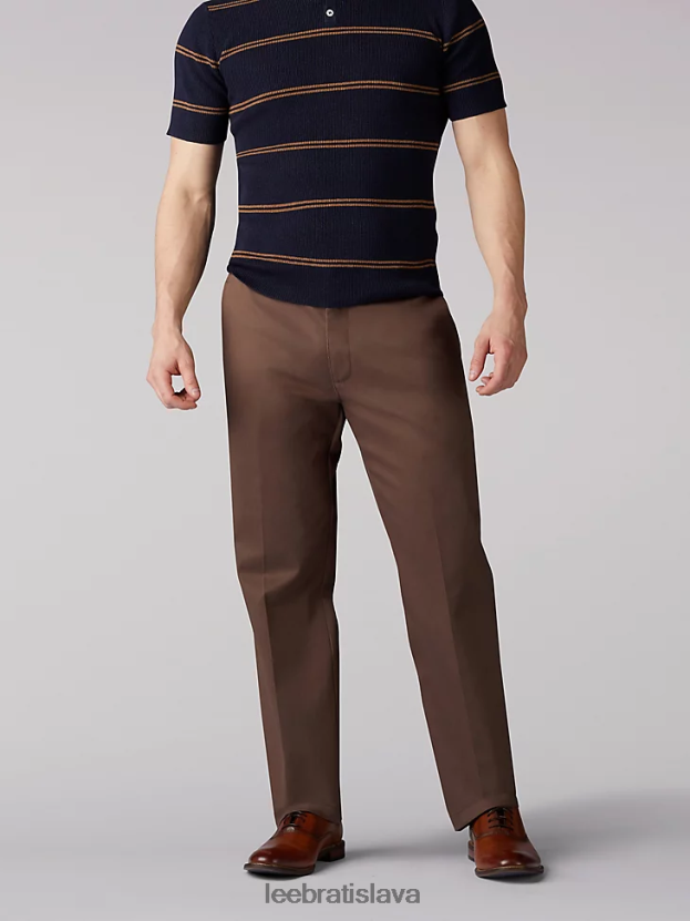 Lee oblečenie HL0J0R776 orech muži totálna sloboda rovné nohavice rovného strihu