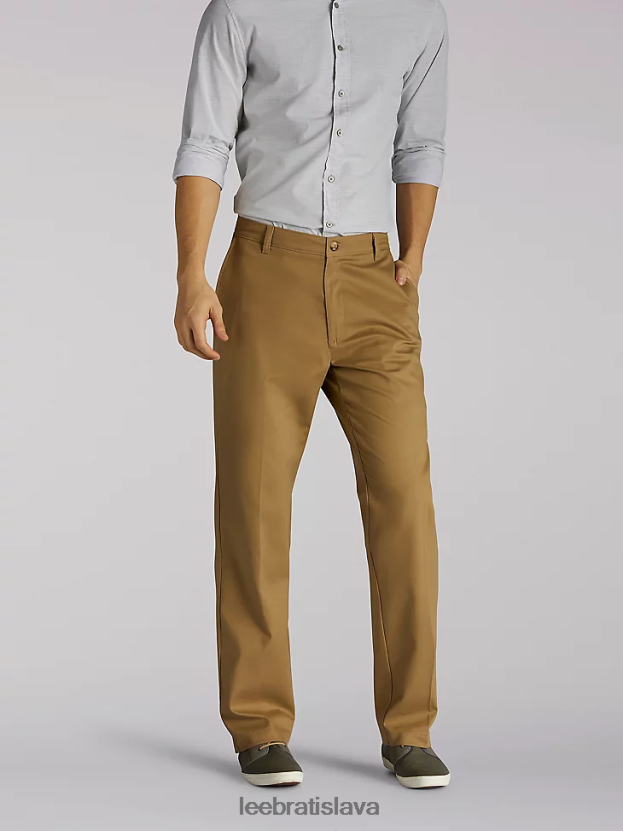Lee oblečenie HL0J0R784 kaki keper muži totálna sloboda uvoľneného strihu zúžené nohavice