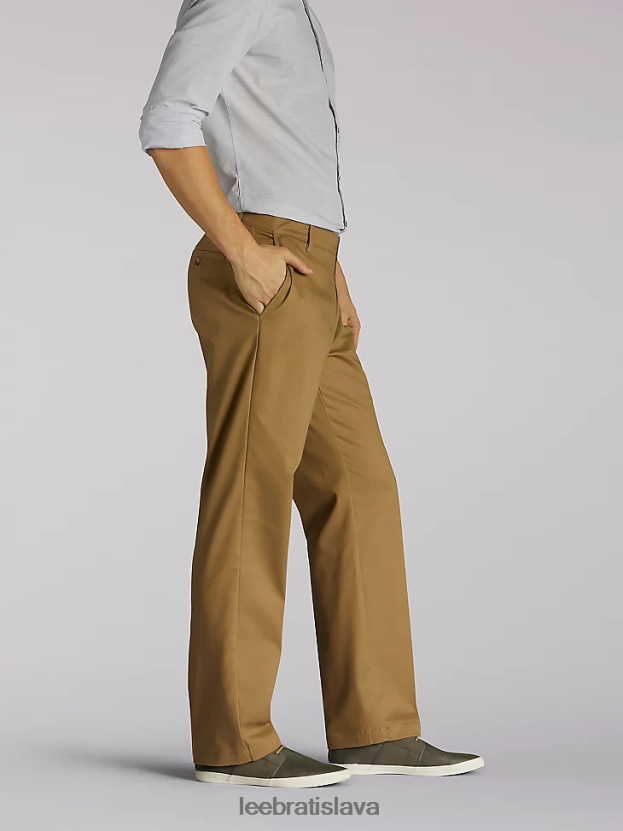 Lee oblečenie HL0J0R784 kaki keper muži totálna sloboda uvoľneného strihu zúžené nohavice