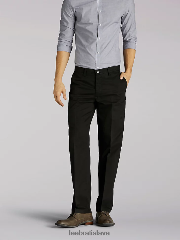 Lee oblečenie HL0J0R786 čierny keper muži totálna sloboda uvoľneného strihu zúžené nohavice