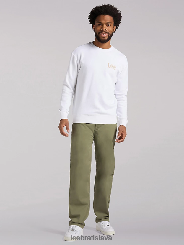 Lee oblečenie HL0J0R788 olivovo zelená muži európska kolekcia chetopa chino nohavice uvoľneného strihu