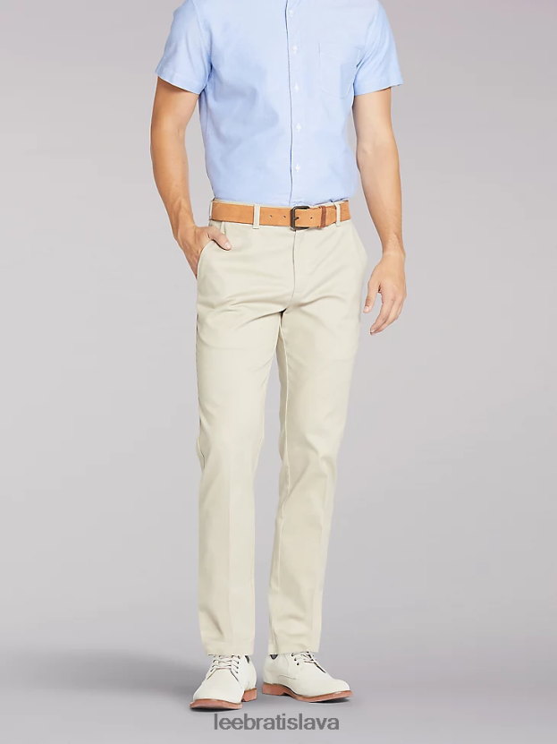 Lee oblečenie HL0J0R789 piesku muži totálna sloboda slim ploché predné nohavice