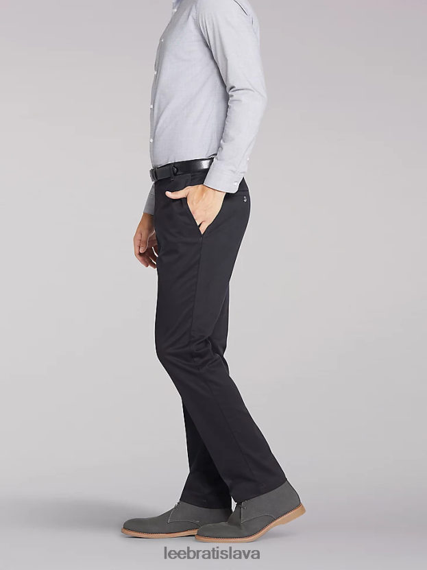 Lee oblečenie HL0J0R790 čierna muži totálna sloboda slim ploché predné nohavice