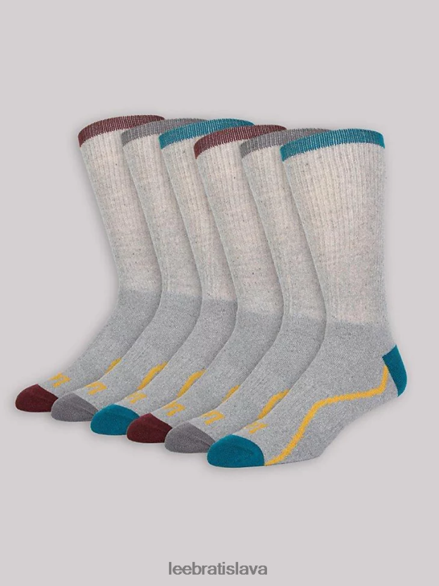 Lee príslušenstvo HL0J0R1175 sivá muži 6-balenie ponožiek pre posádku