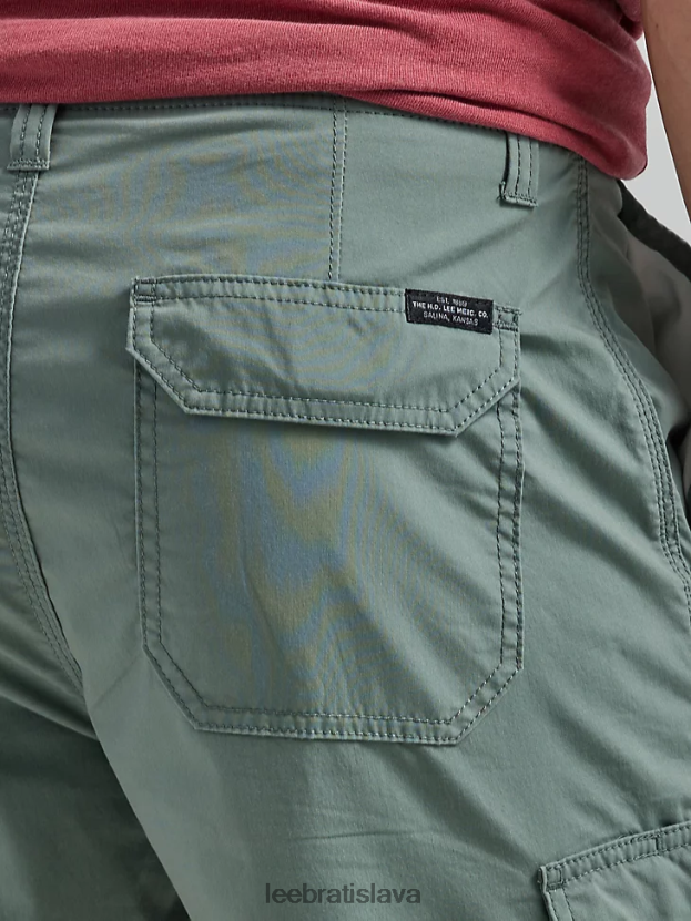 Lee oblečenie HL0J0R1005 pevnosť zelená muži extrémny pohyb križovatka krátky