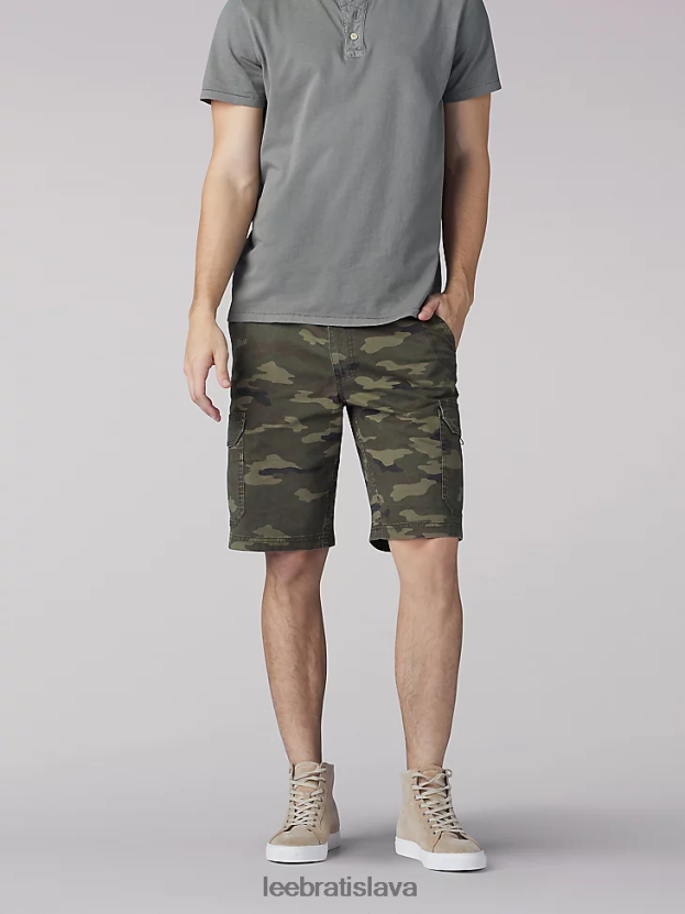 Lee oblečenie HL0J0R1012 bojová kamufláž muži šortky na križovatke extrémneho pohybu