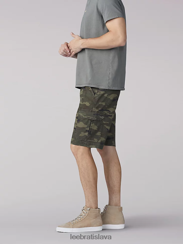 Lee oblečenie HL0J0R1012 bojová kamufláž muži šortky na križovatke extrémneho pohybu