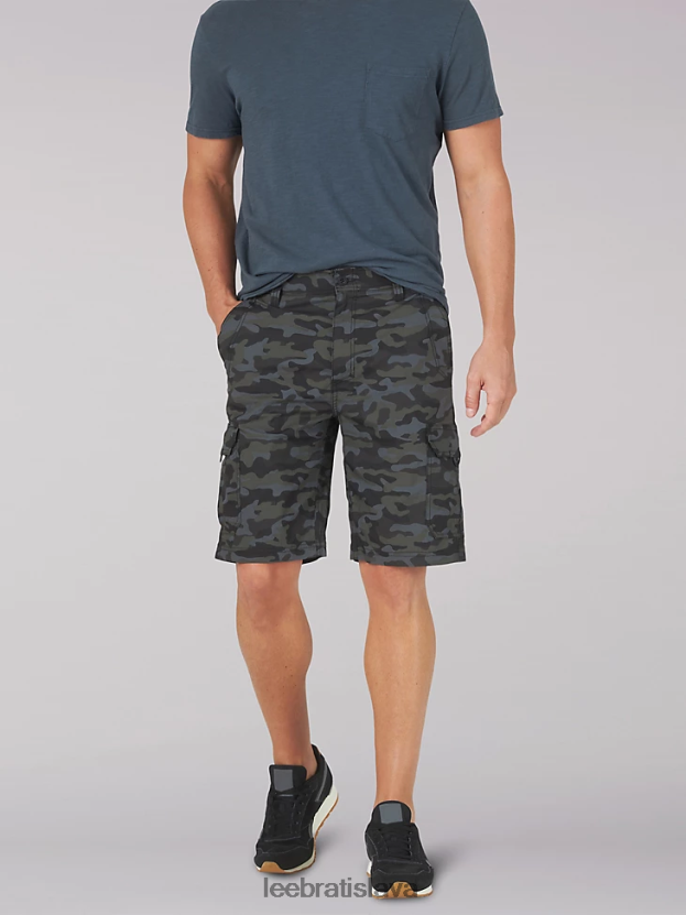 Lee oblečenie HL0J0R1014 čierna kamufláž muži extrémny pohyb križovatka krátky