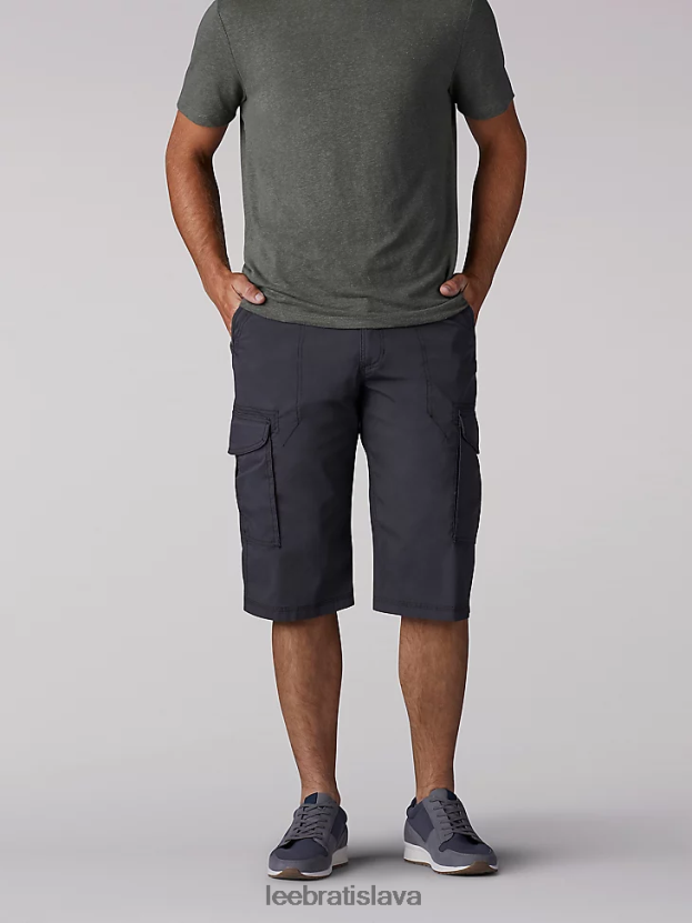 Lee oblečenie HL0J0R1020 antracitová muži sur belted cargo šortky