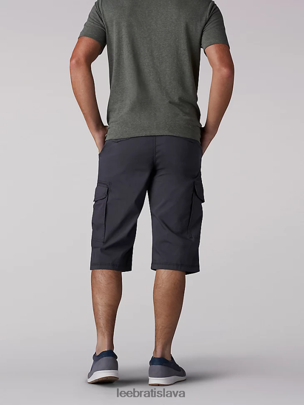Lee oblečenie HL0J0R1020 antracitová muži sur belted cargo šortky