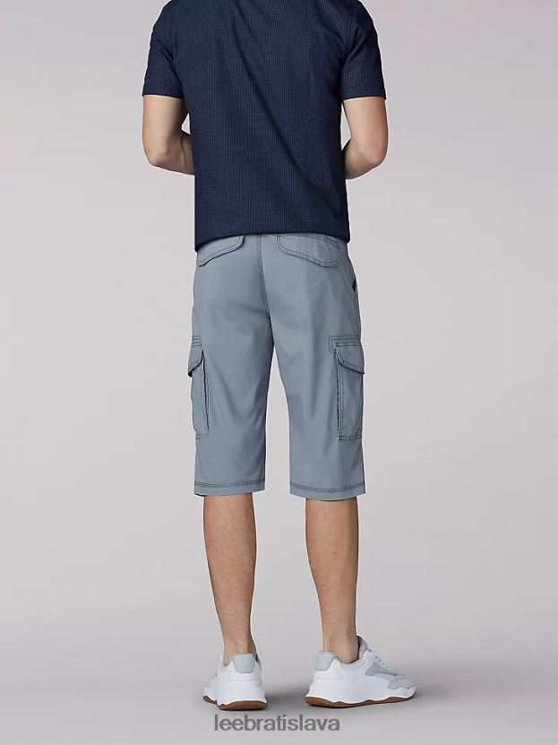 Lee oblečenie HL0J0R1024 búrková sivá muži sur belted cargo šortky