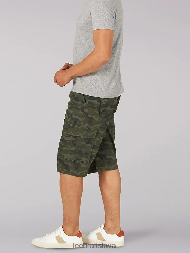 Lee oblečenie HL0J0R981 zelená kamufláž muži extrémny pohyb cameron relaxed fit cargo short