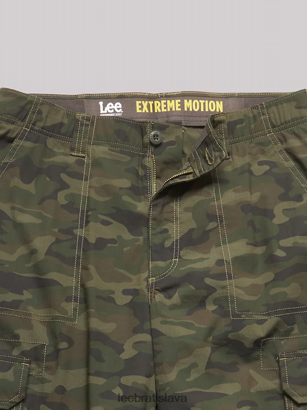 Lee oblečenie HL0J0R981 zelená kamufláž muži extrémny pohyb cameron relaxed fit cargo short