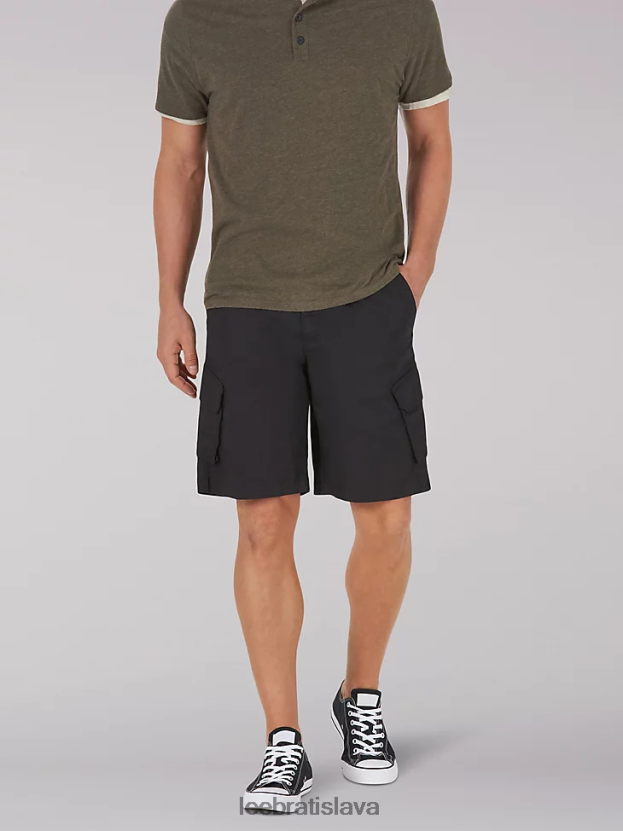 Lee oblečenie HL0J0R997 union-alls black muži brooklynský náklad krátky