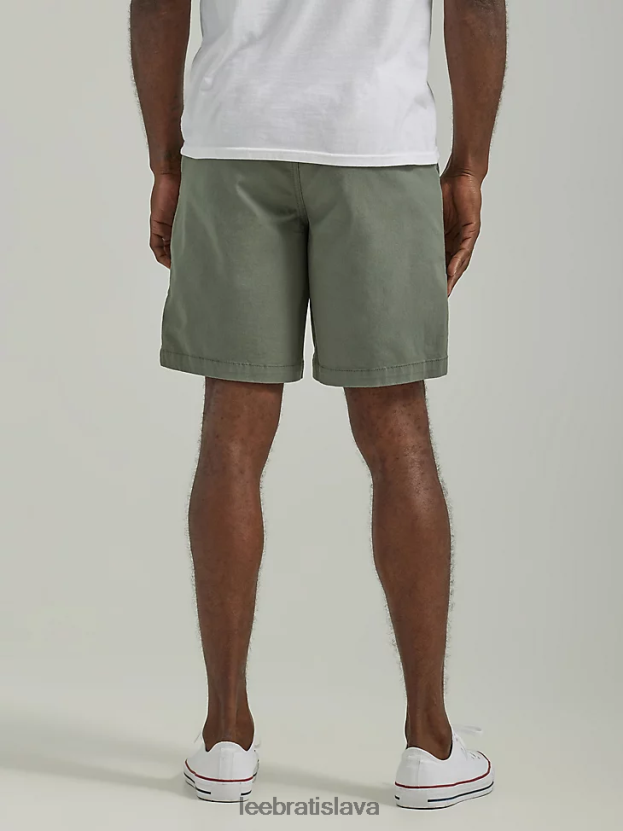 Lee oblečenie HL0J0R1063 pevnosť zelená muži plochý predný krátky