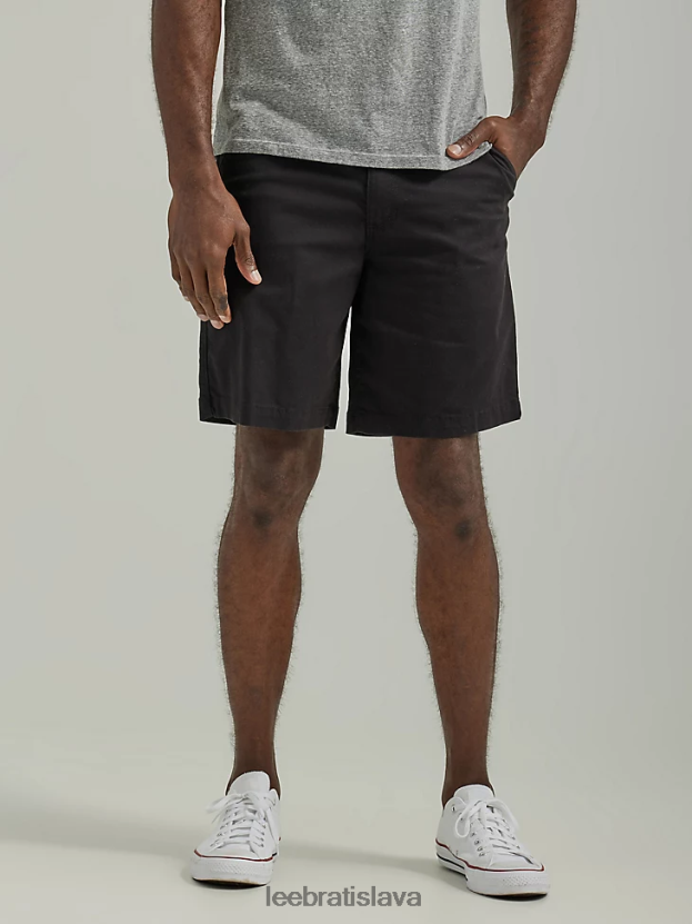 Lee oblečenie HL0J0R1064 unionall čierna muži plochý predný krátky