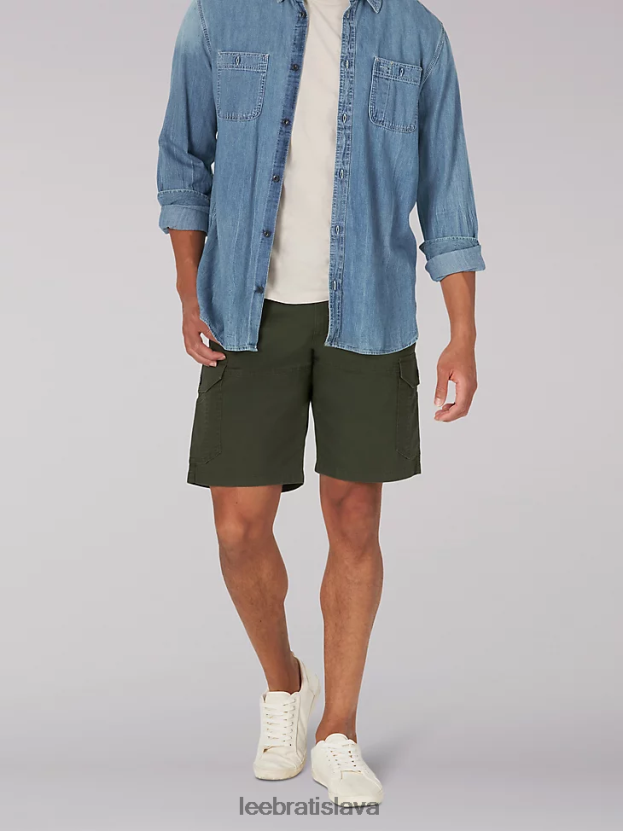 Lee oblečenie HL0J0R1093 pohraničná oliva muži extrémny pohyb swope krátky