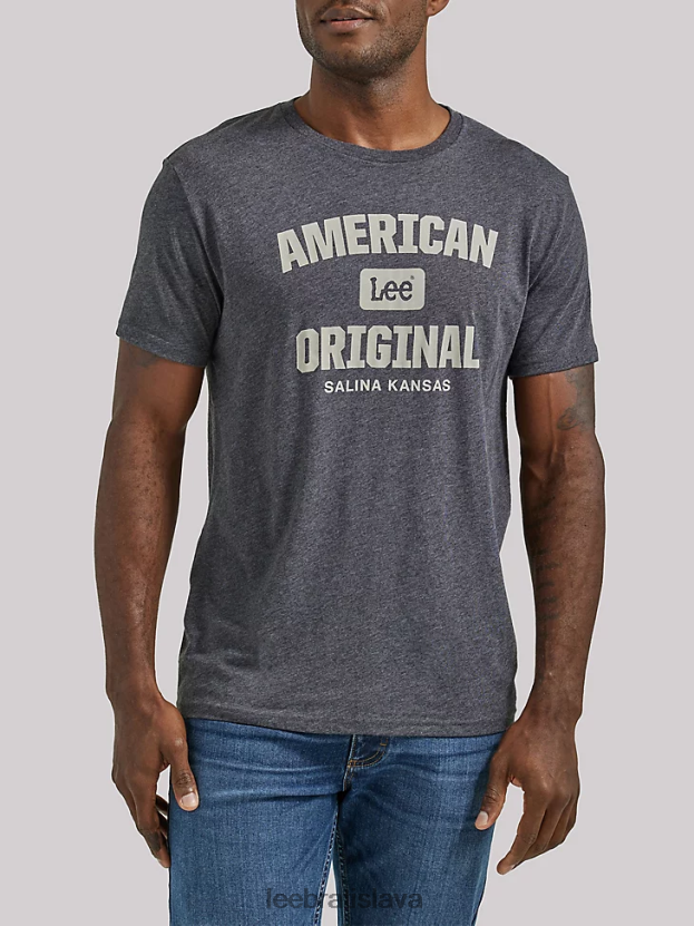 Lee oblečenie HL0J0R848 kaviár muži originálne americké tričko s grafikou