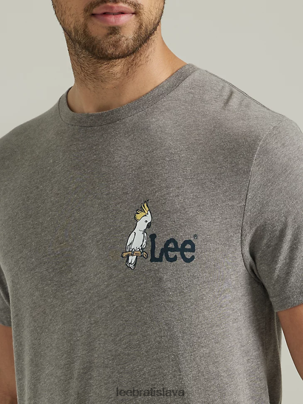 Lee oblečenie HL0J0R850 grafit muži tropické tričko s grafikou