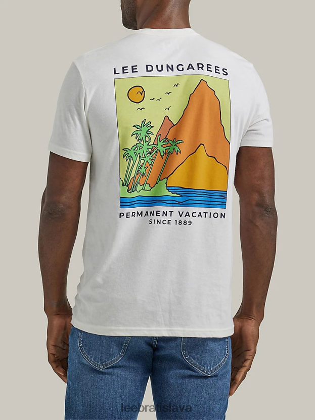 Lee oblečenie HL0J0R855 marshmallow muži trvalé prázdninové grafické tričko