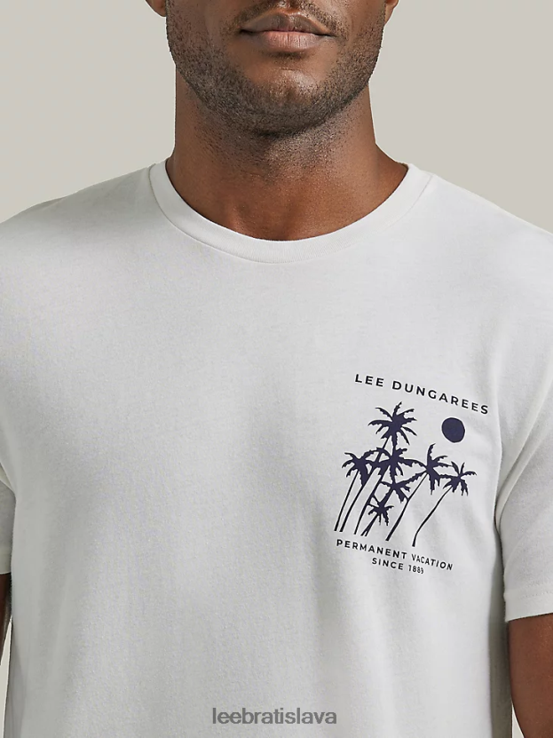 Lee oblečenie HL0J0R855 marshmallow muži trvalé prázdninové grafické tričko