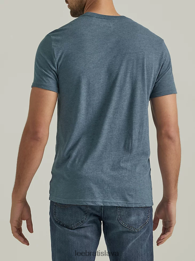 Lee oblečenie HL0J0R858 polnočný námornícky vres muži džínsové tričko s grafikou
