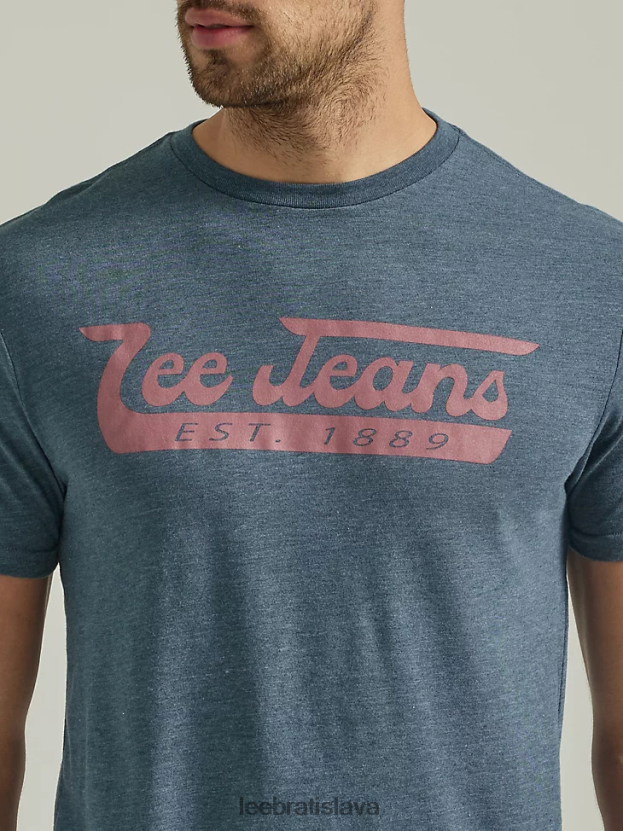 Lee oblečenie HL0J0R858 polnočný námornícky vres muži džínsové tričko s grafikou