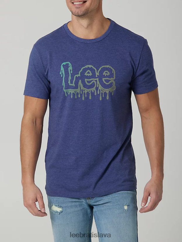 Lee oblečenie HL0J0R865 denim vres muži topiace sa tričko s logom