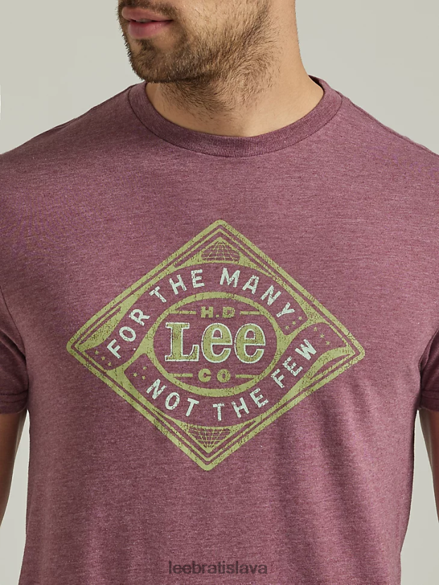 Lee oblečenie HL0J0R867 babysenberry muži nie málo grafických tričiek